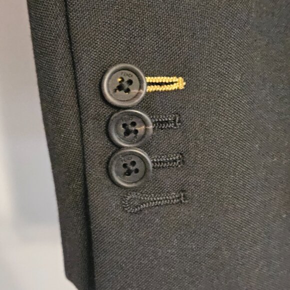 Fendi Men’s Suit Coat – Luxury Wool Blazer – Size L (IT 56) – Black – Authentic - Picture 7 of 13